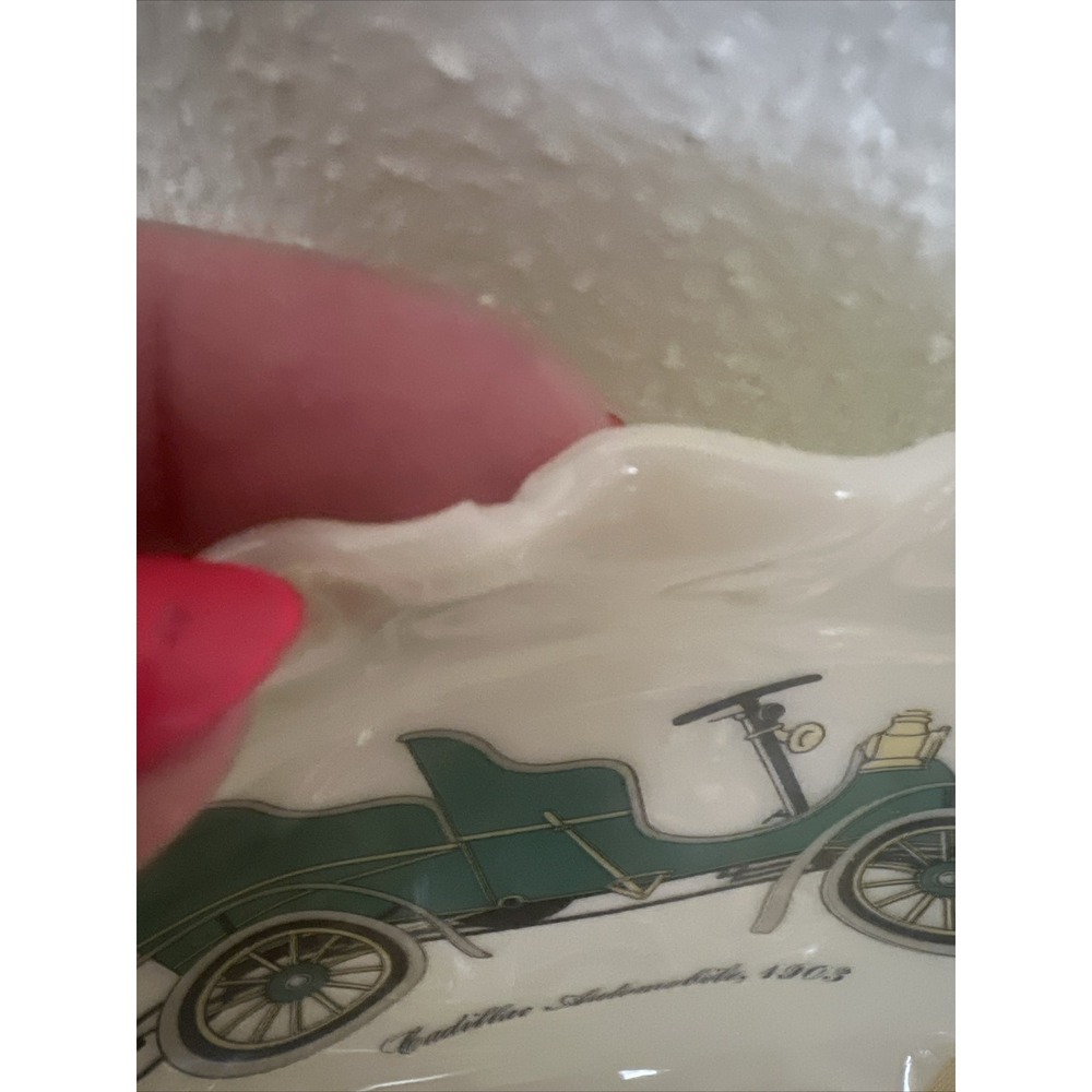 Set 2 Automobile Ceramic Porcelain Mini Plates Vintage Cadillac Oldsmobile 1903 - Picture 5 of 11